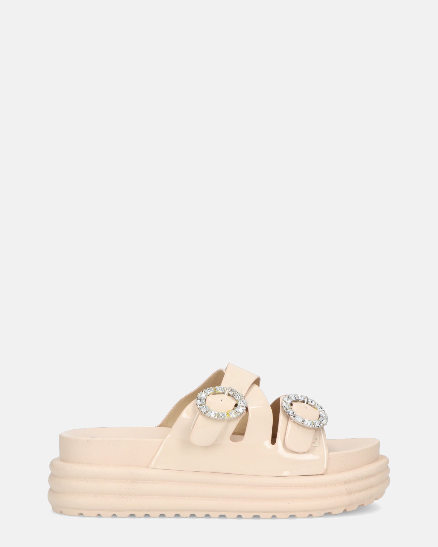 NIVI - sandali platform in glassy beige