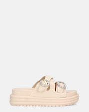 NIVI - sandali platform in glassy beige
