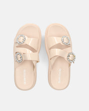 NIVI - sandali platform in glassy beige