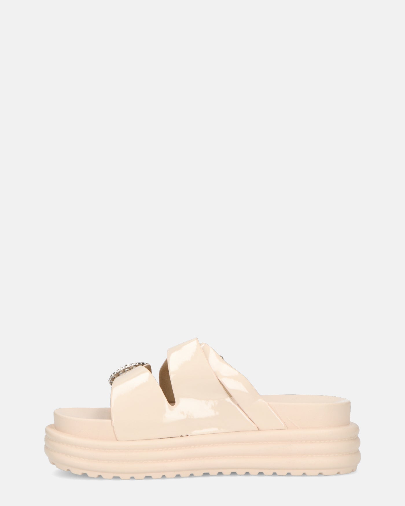NIVI - sandali platform in glassy beige