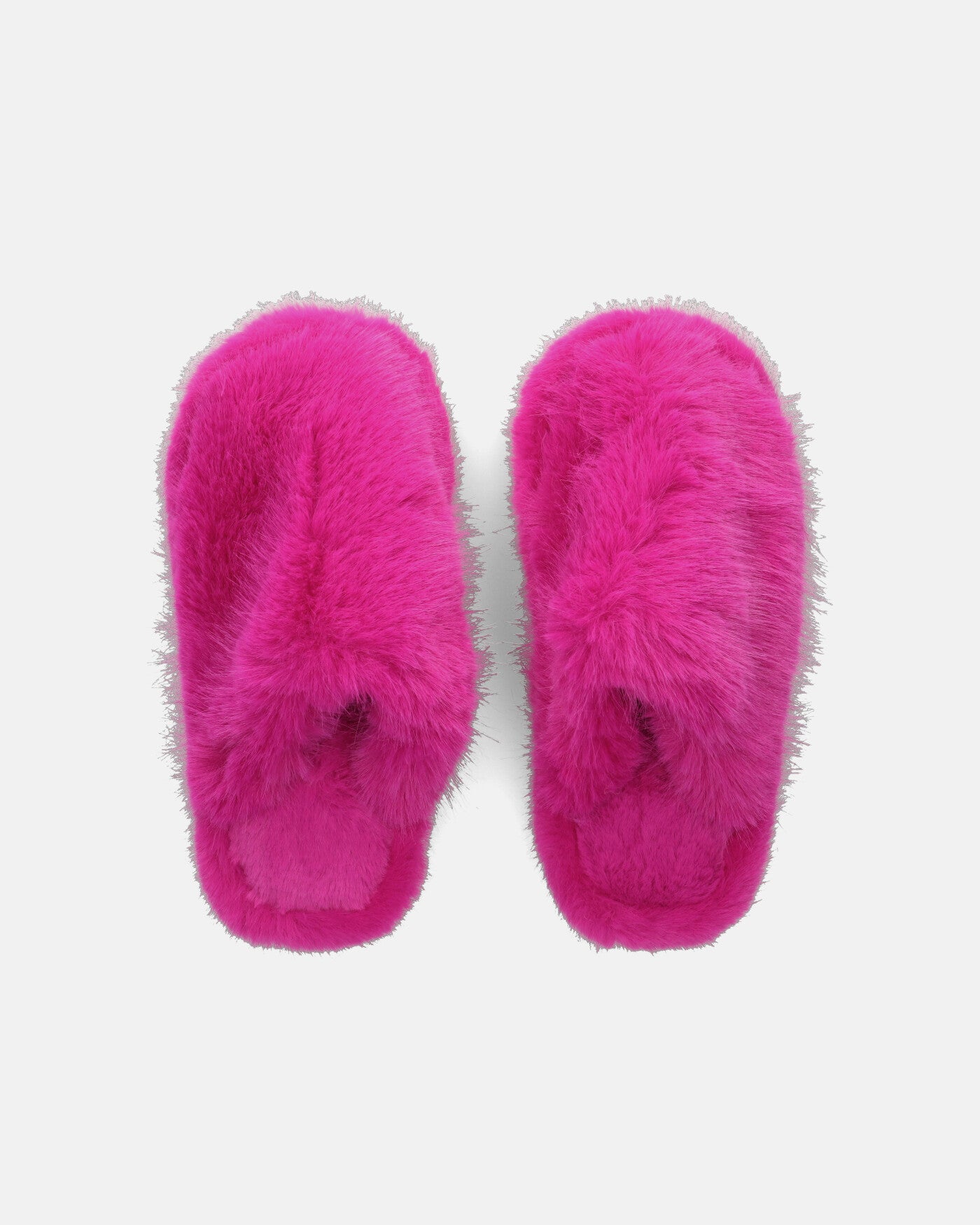 NOARA - pantofole in pelliccia fucsia chiuse in punta