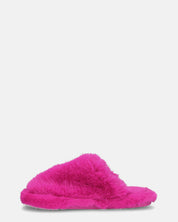 NOARA - pantofole in pelliccia fucsia chiuse in punta
