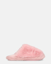 NOARA - pantofole in pelliccia rosa chiuse in punta