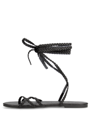 PAOLA - sandali flat con soletta in trama pitonata