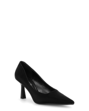 PATTY - décolleté in raso nero con tacco