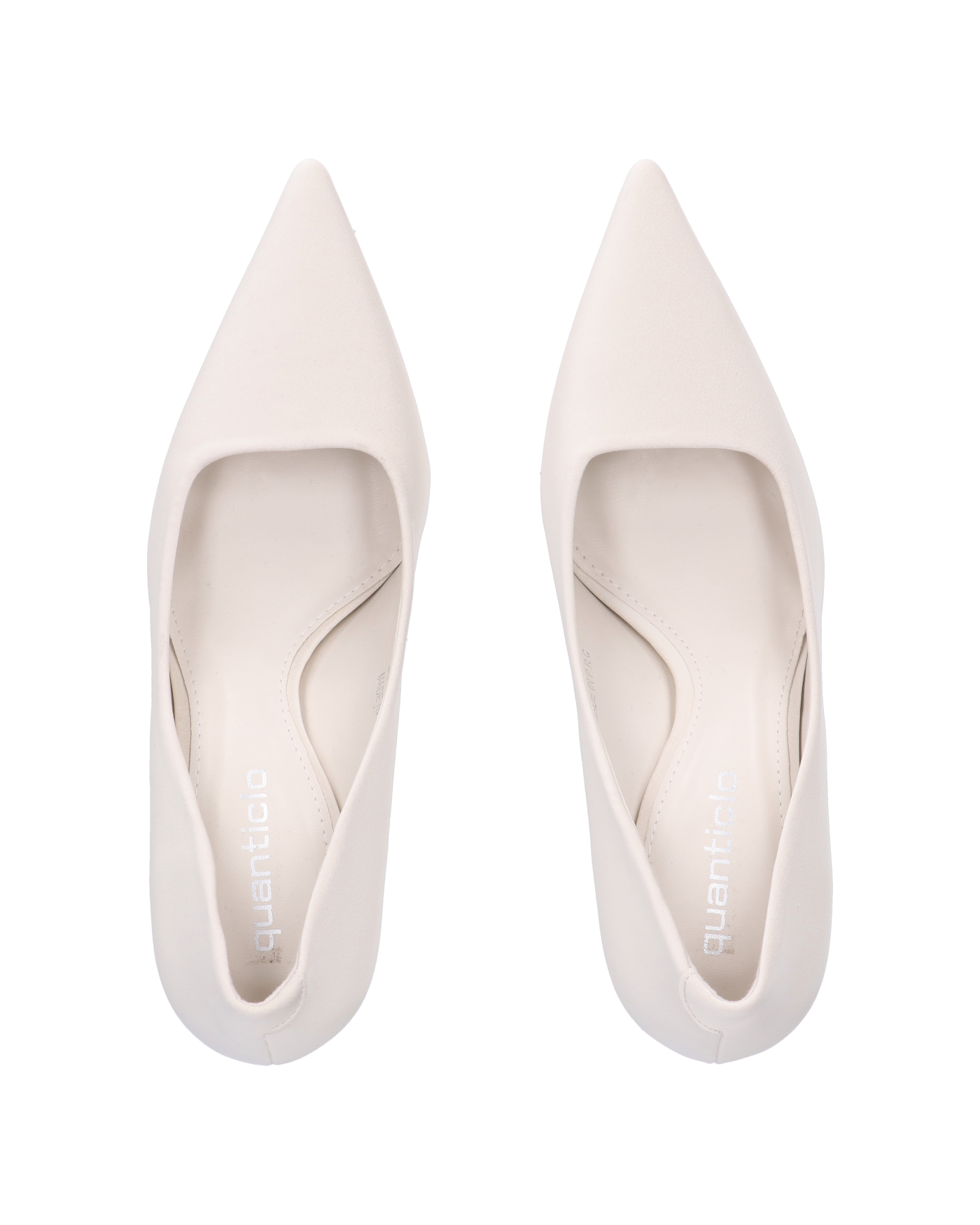 PATTY - décolleté in raso bianco con tacco