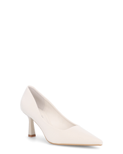 PATTY - décolleté in raso bianco con tacco