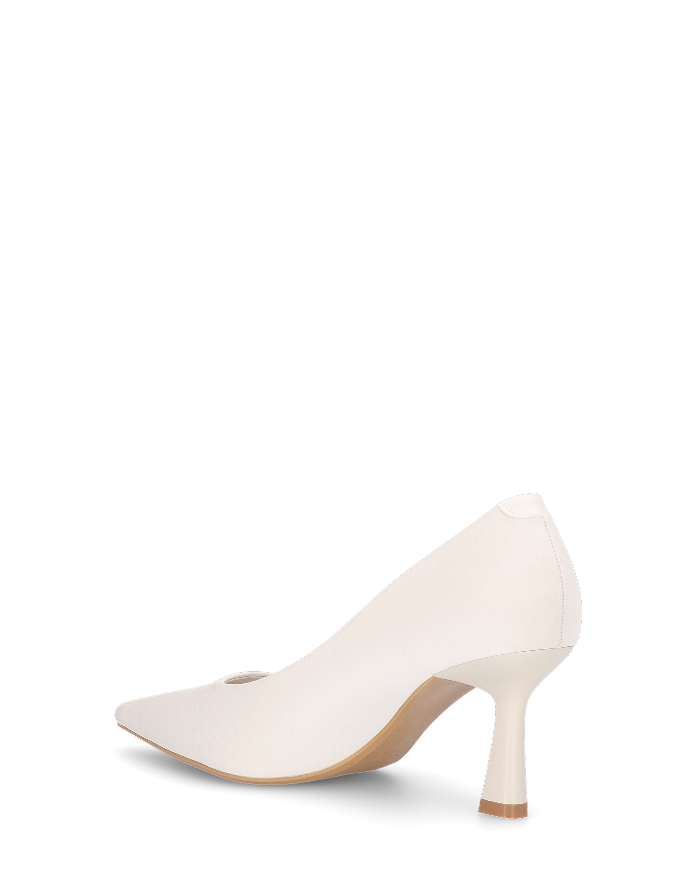 PATTY - décolleté in raso bianco con tacco