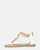 PAULA - sandali aperti bianchi con cerniera posteriore e gemme colorate