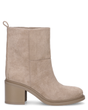 PENNY - stivaletto con tacco basso in camoscio khaki