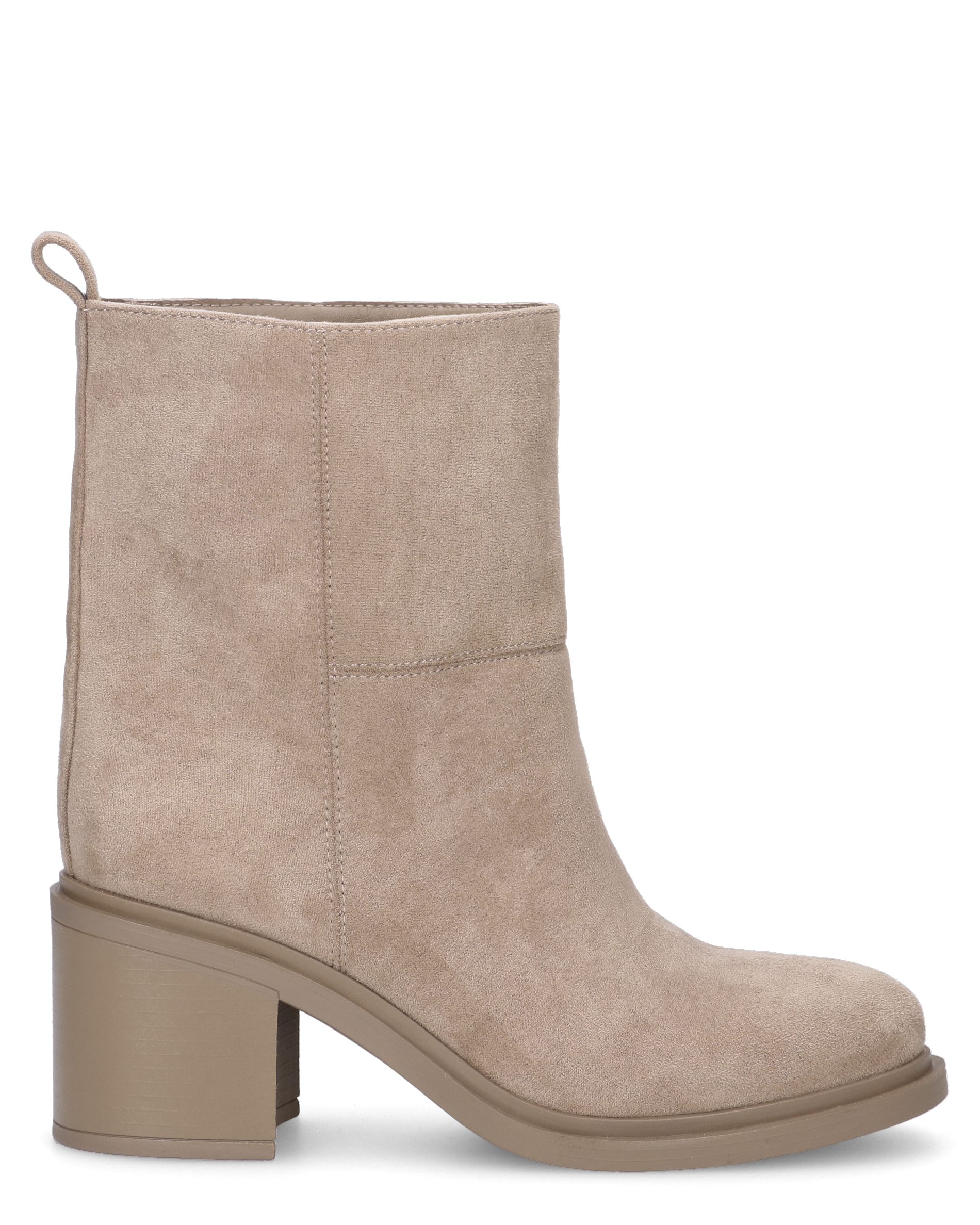 PENNY - stivaletto con tacco basso in camoscio khaki