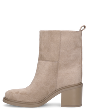 PENNY - stivaletto con tacco basso in camoscio khaki