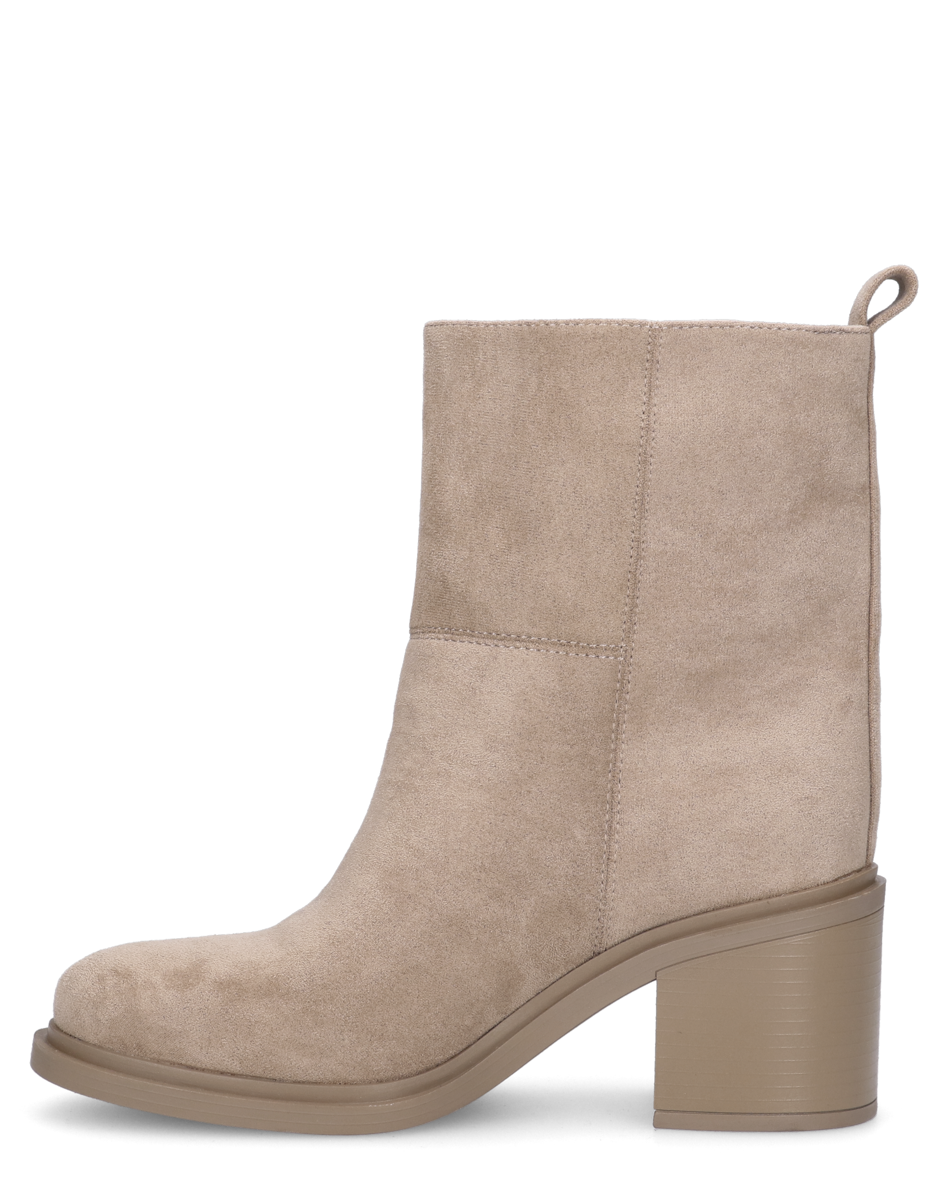 PENNY - stivaletto con tacco basso in camoscio khaki