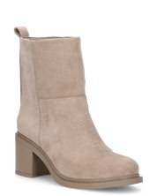 PENNY - stivaletto con tacco basso in camoscio khaki
