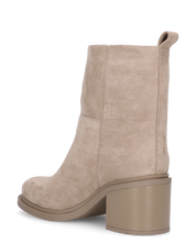 PENNY - stivaletto con tacco basso in camoscio khaki