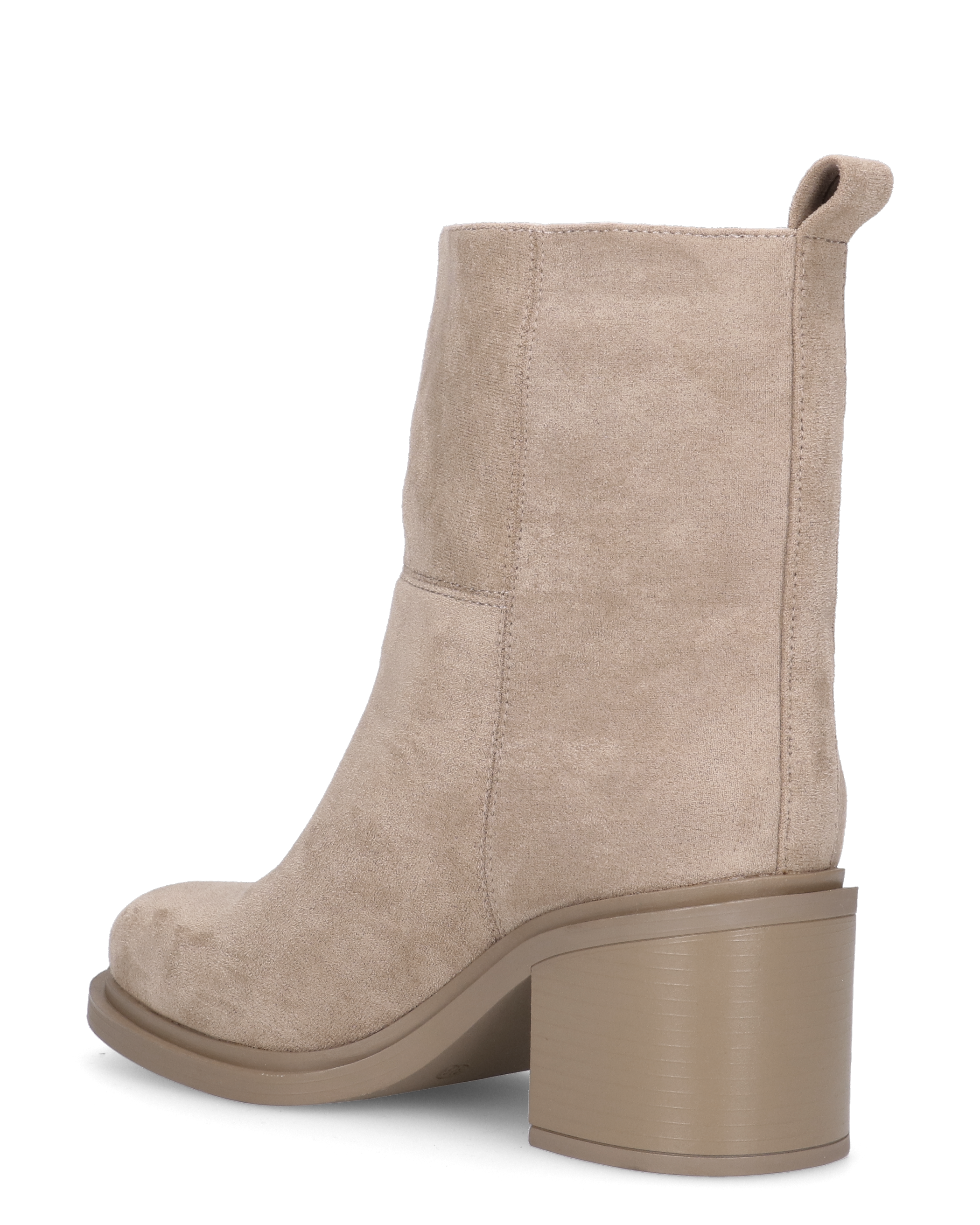PENNY - stivaletto con tacco basso in camoscio khaki