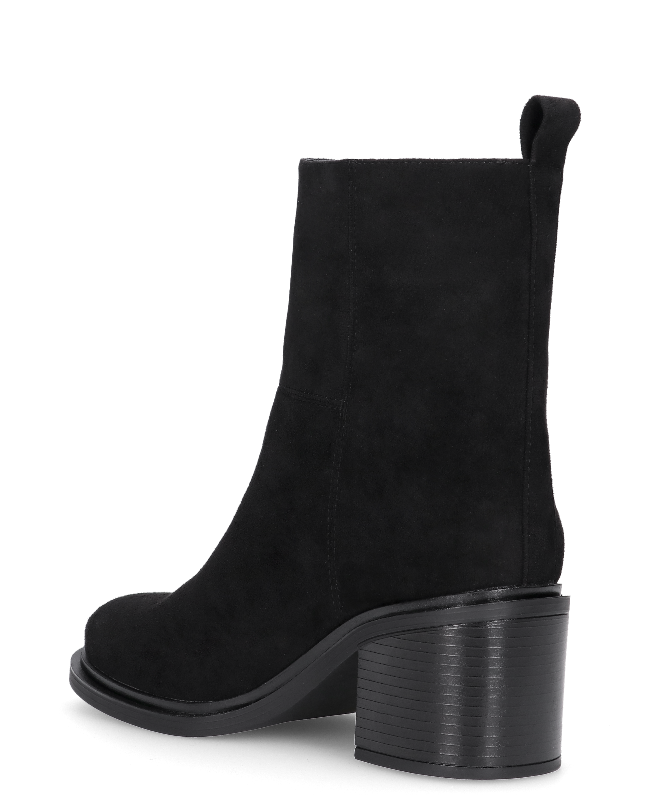 PENNY- stivaletto con tacco basso in camoscio nero