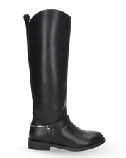 LUISA - stivali alti neri con accessorio removibile