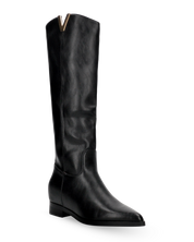 AETNA - stivale alto con tacco basso e ornamento decorativo dorato