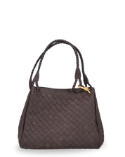 LORENA - borsa a spalla marrone con borsellino aggiuntivo e removibile