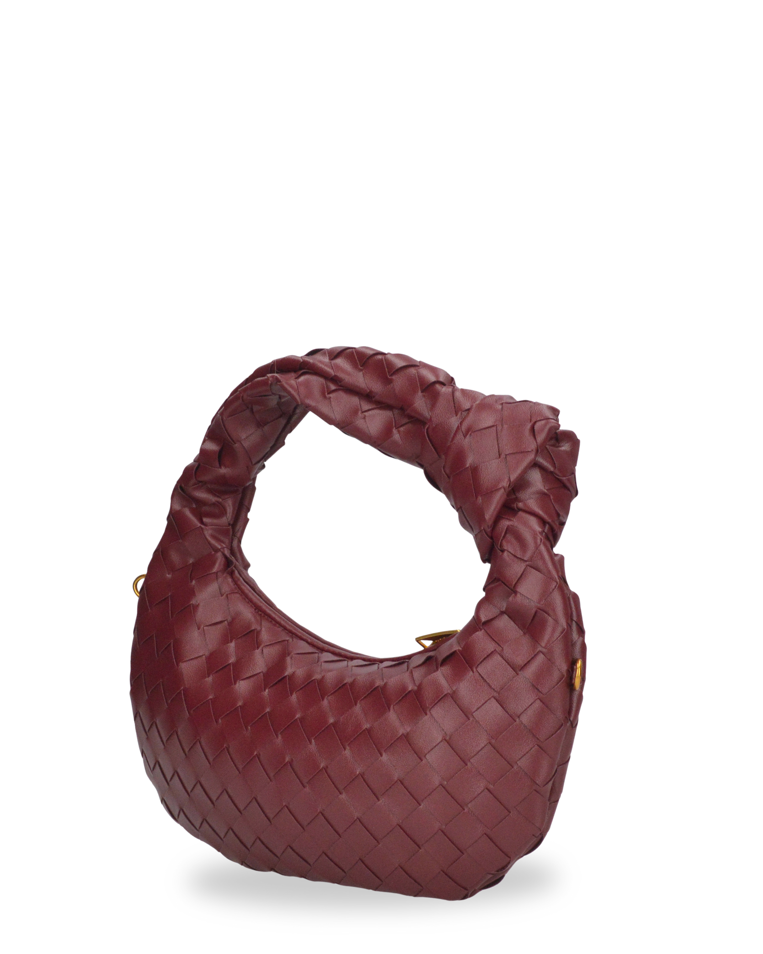 KARA - borsa a mano bordeaux con catena per tracolla removibile