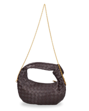 KARA - borsa a mano marrone con catena per tracolla removibile