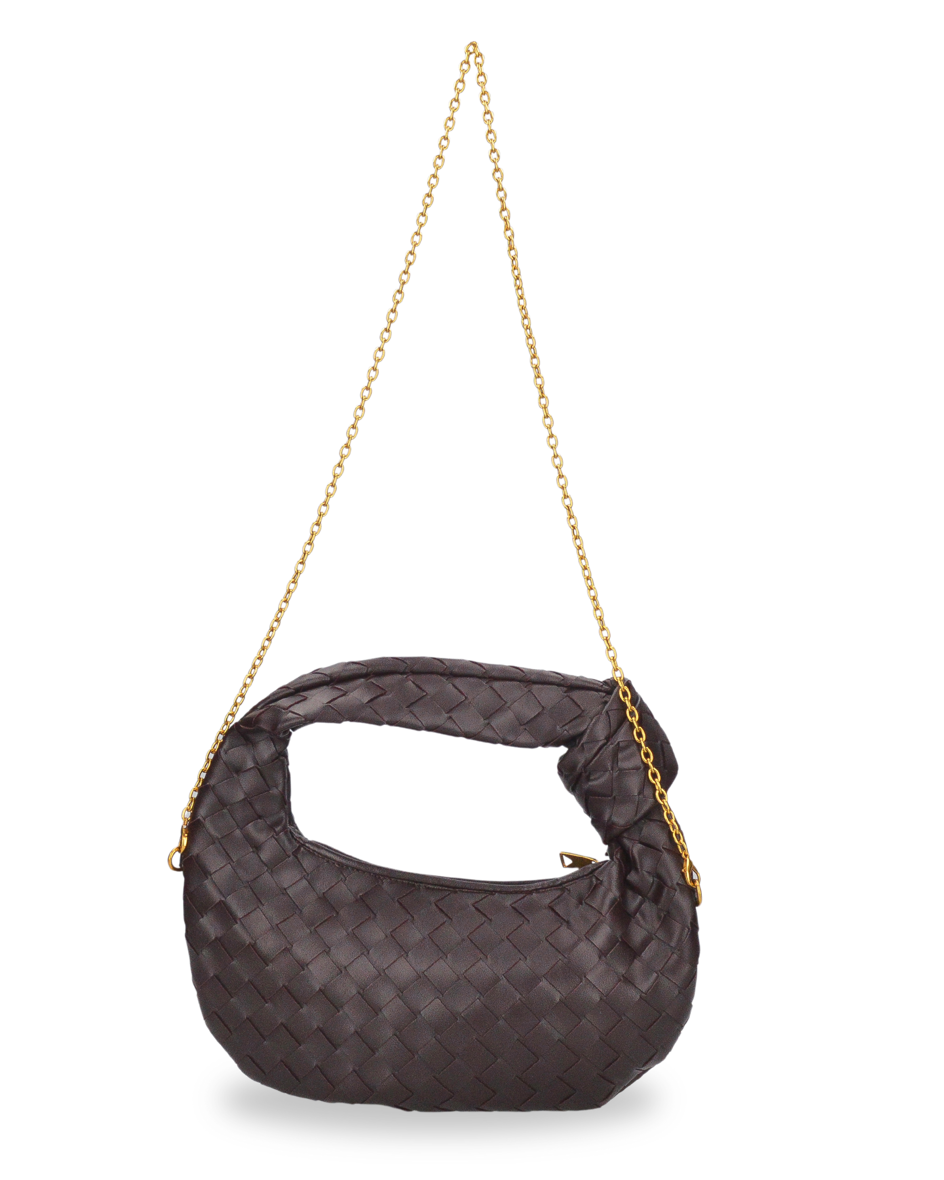 KARA - borsa a mano marrone con catena per tracolla removibile