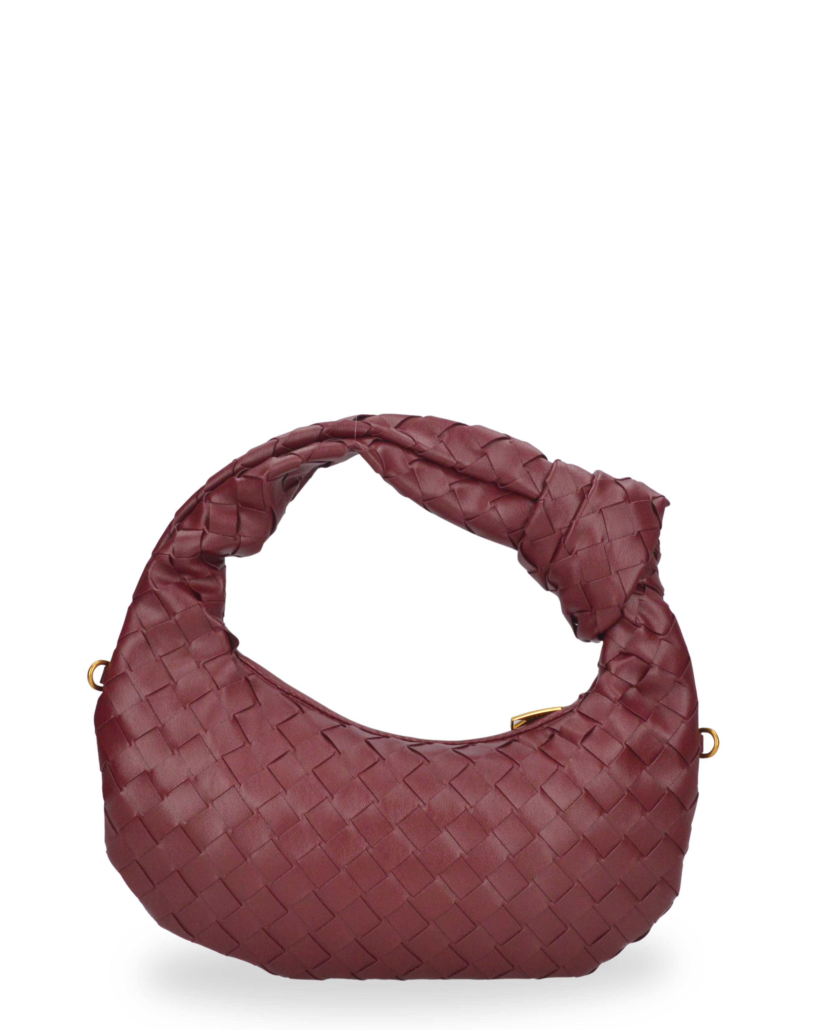 KARA - borsa a mano bordeaux con catena per tracolla removibile