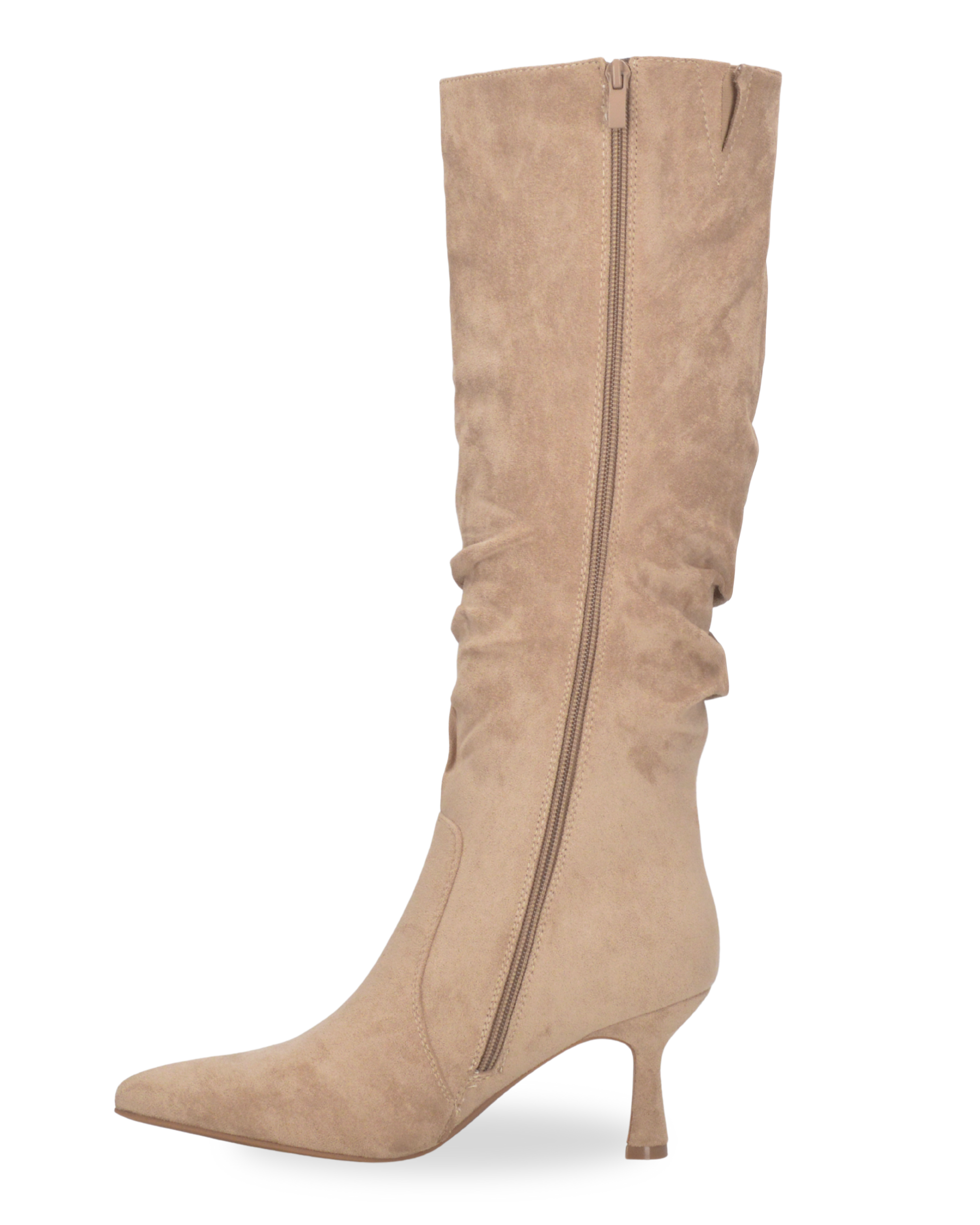 LOREDANA - stivale alto in camoscio beige