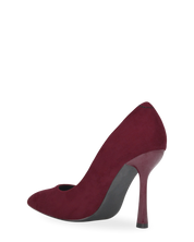 SAGE - décolleté nero in burgundy con tacco a spillo