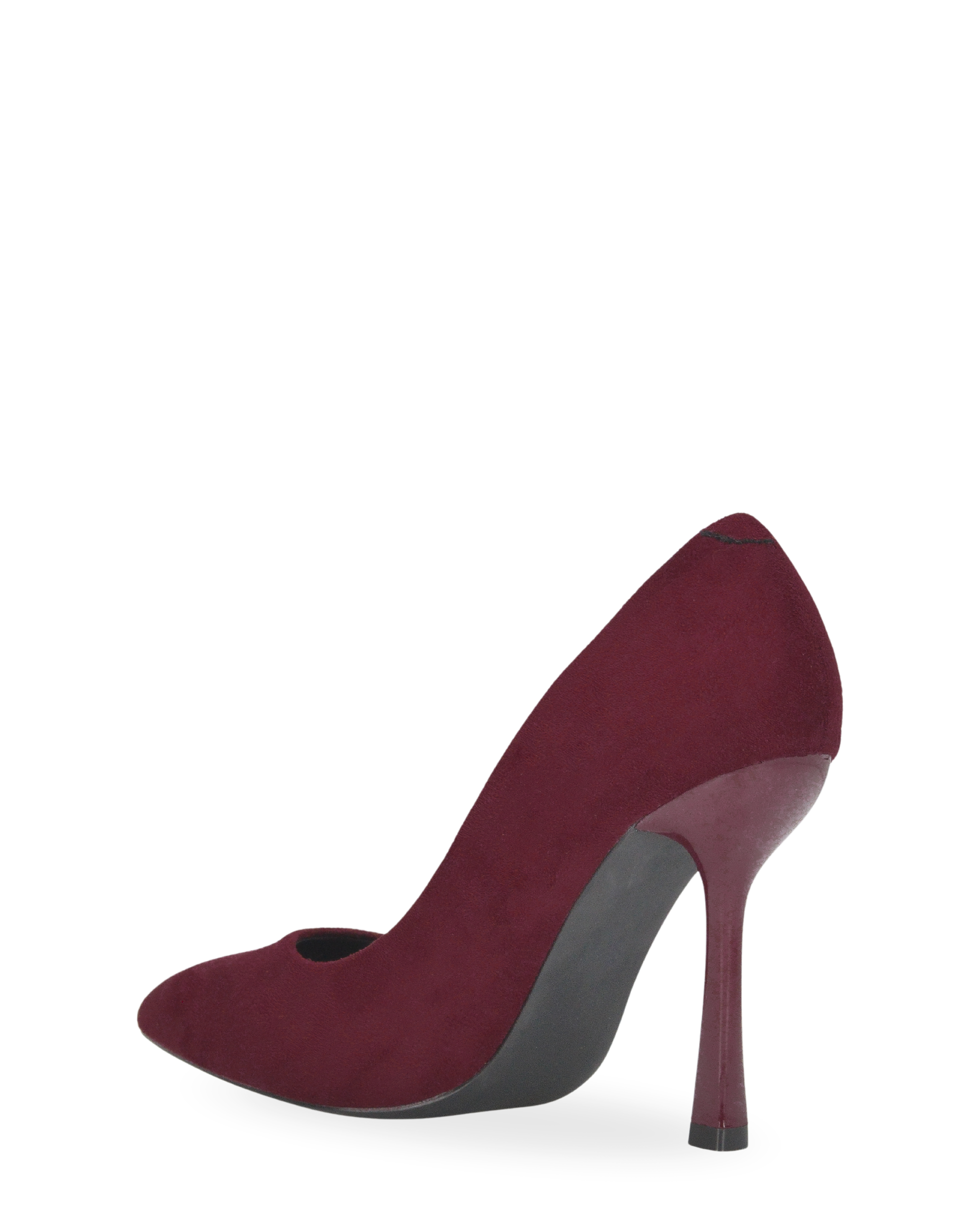 SAGE - décolleté nero in burgundy con tacco a spillo