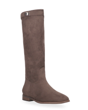 SIMIE - stivale alto in camoscio marrone imbottito all interno