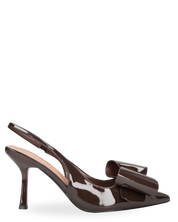 WELLY  - décolleté marrone con cinturino regolabile e fiocco