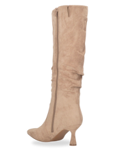 LOREDANA - stivale alto in camoscio beige