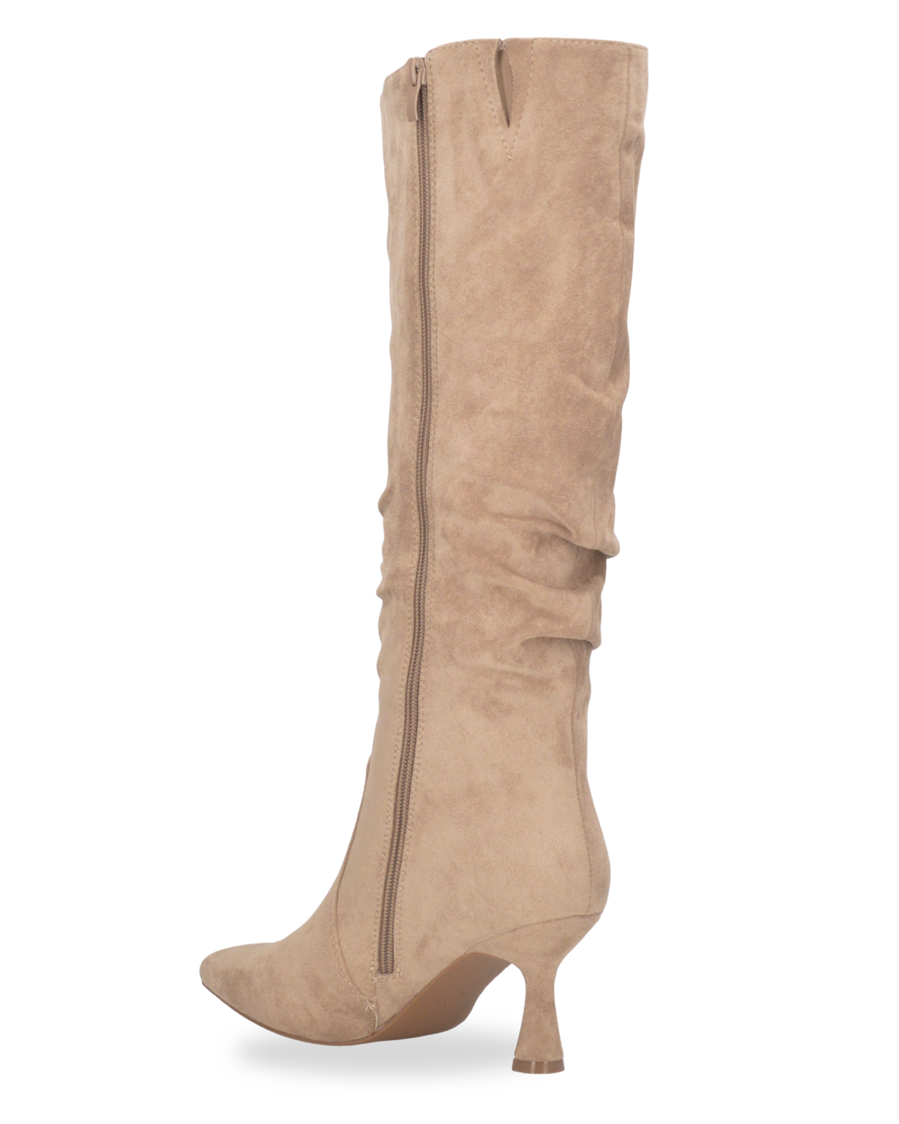 LOREDANA - stivale alto in camoscio beige