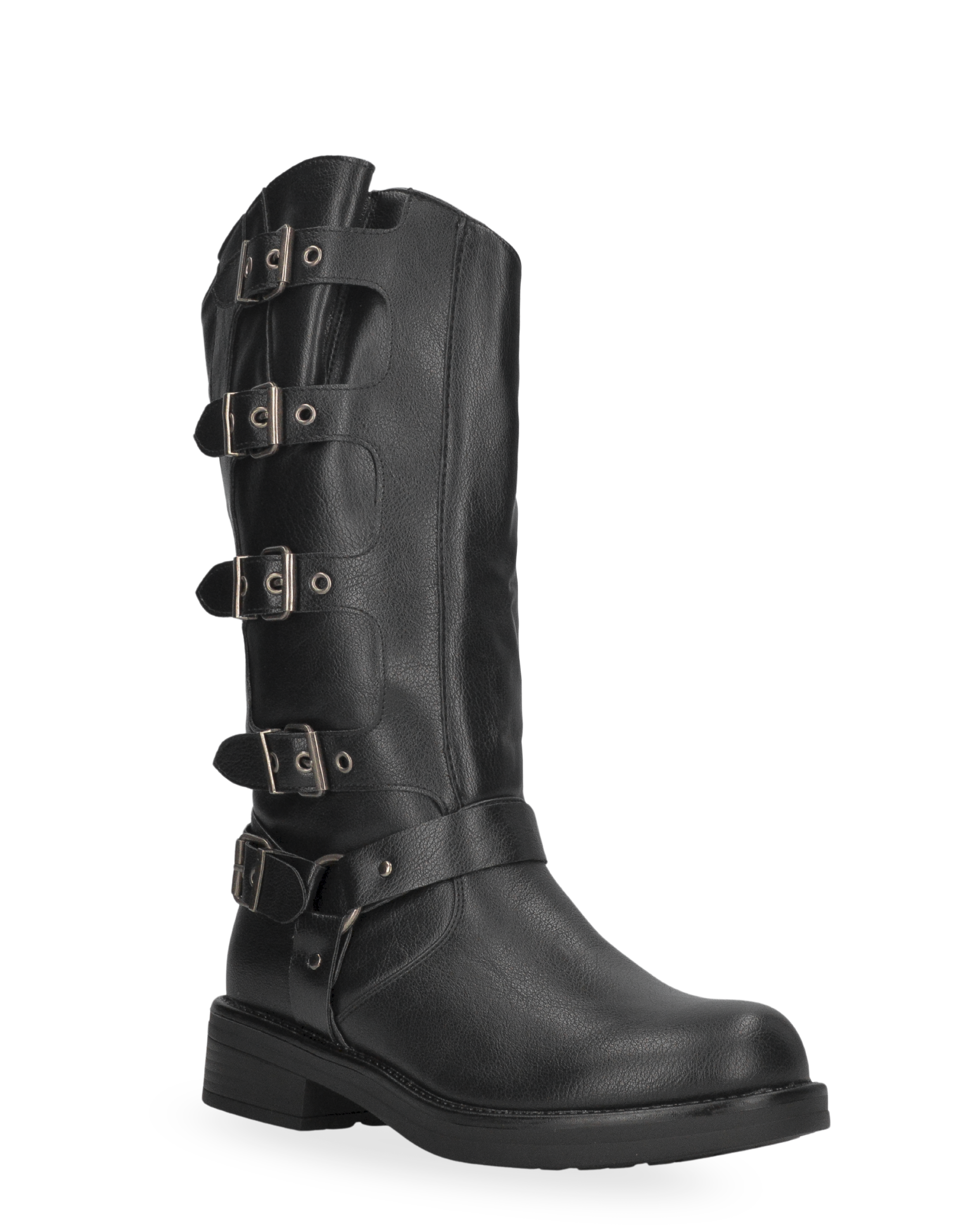 SHAKY - stivali alti sotto al ginocchio con cinturini e fibbie