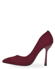 SAGE - décolleté nero in burgundy con tacco a spillo