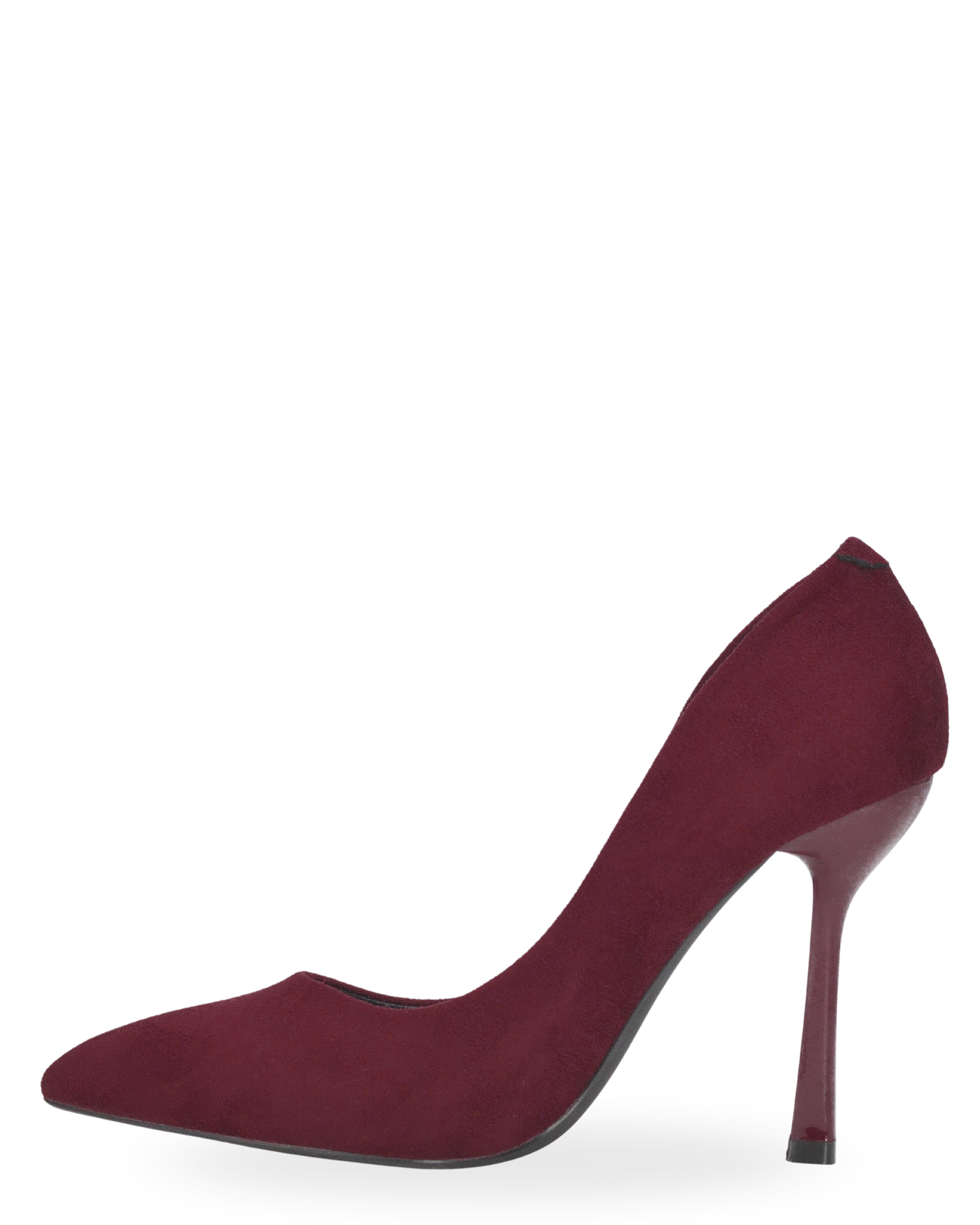 SAGE - décolleté nero in burgundy con tacco a spillo