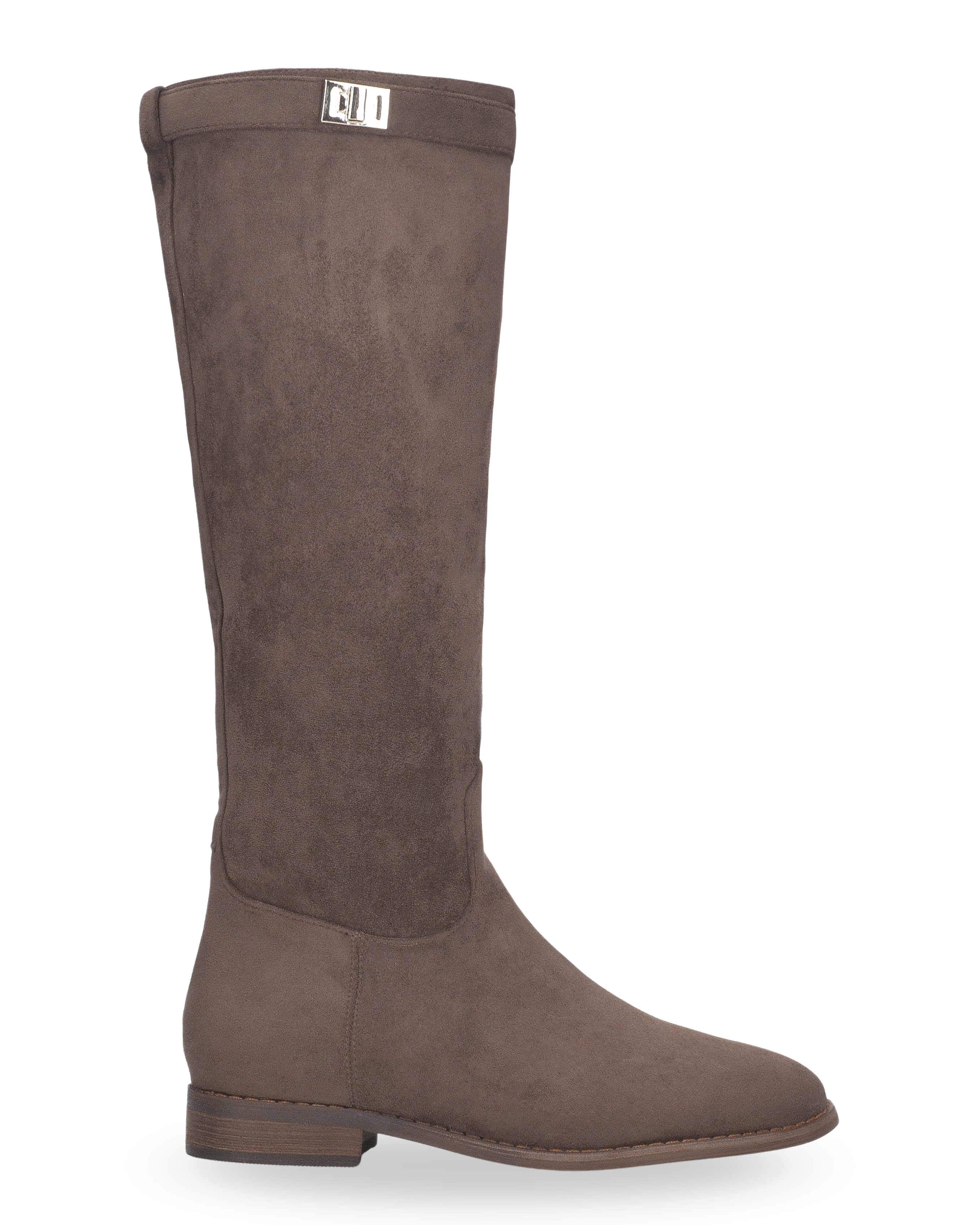 SIMIE - stivale alto in camoscio marrone imbottito all interno