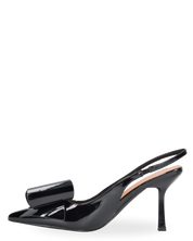 WELLY  - décolleté nero con cinturino regolabile e fiocco