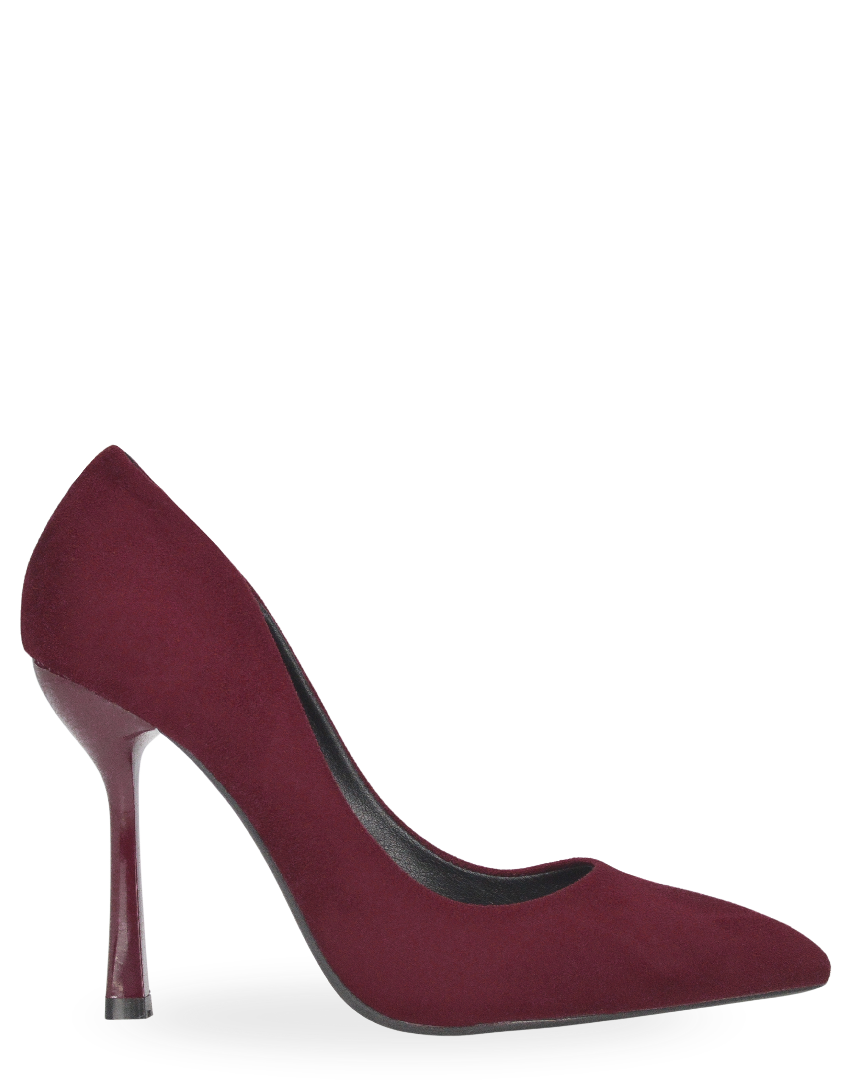 SAGE - décolleté nero in burgundy con tacco a spillo