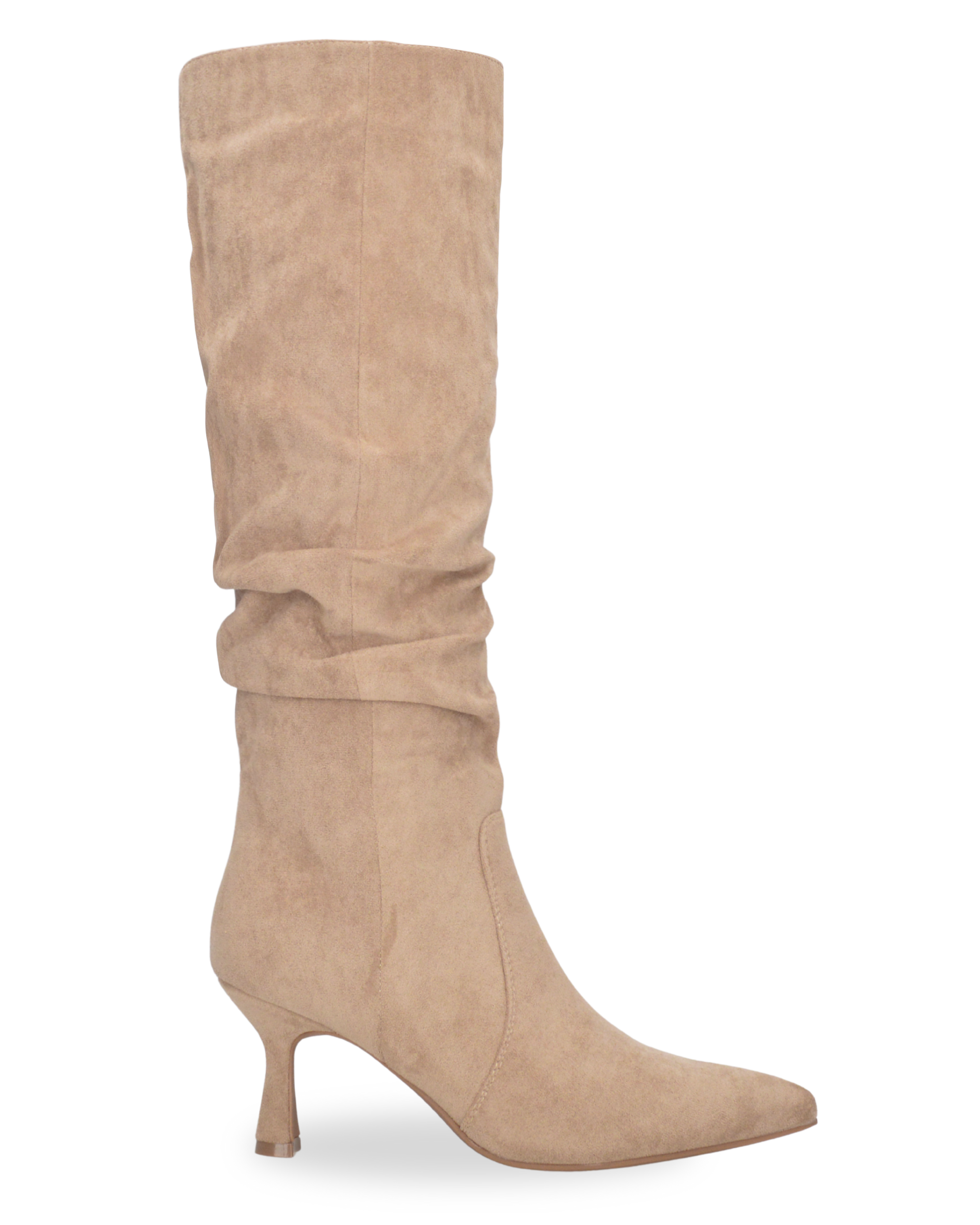 LOREDANA - stivale alto in camoscio beige