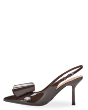 WELLY  - décolleté marrone con cinturino regolabile e fiocco