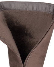 SIMIE - stivale alto in camoscio marrone imbottito all interno