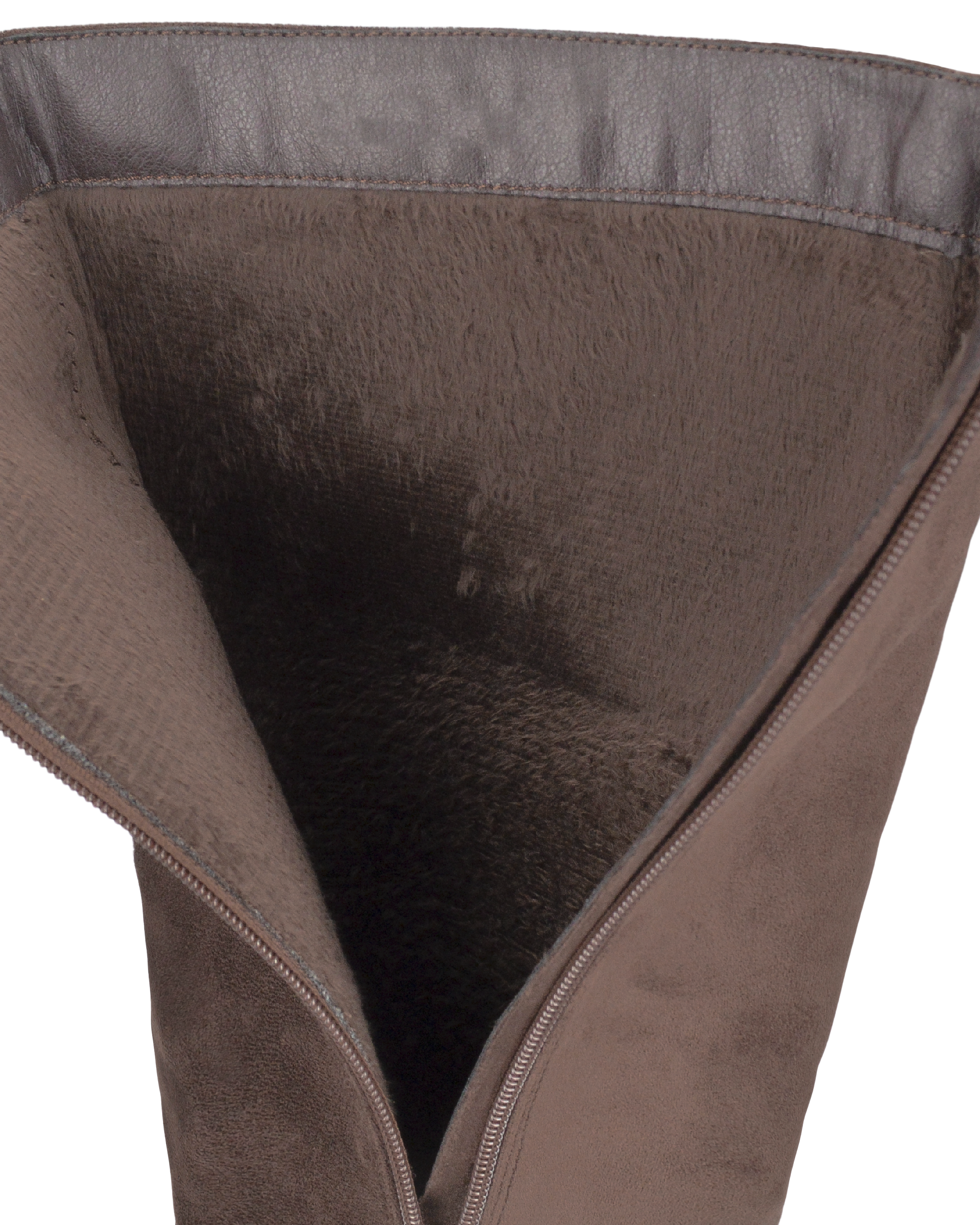 SIMIE - stivale alto in camoscio marrone imbottito all interno