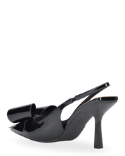 WELLY  - décolleté nero con cinturino regolabile e fiocco