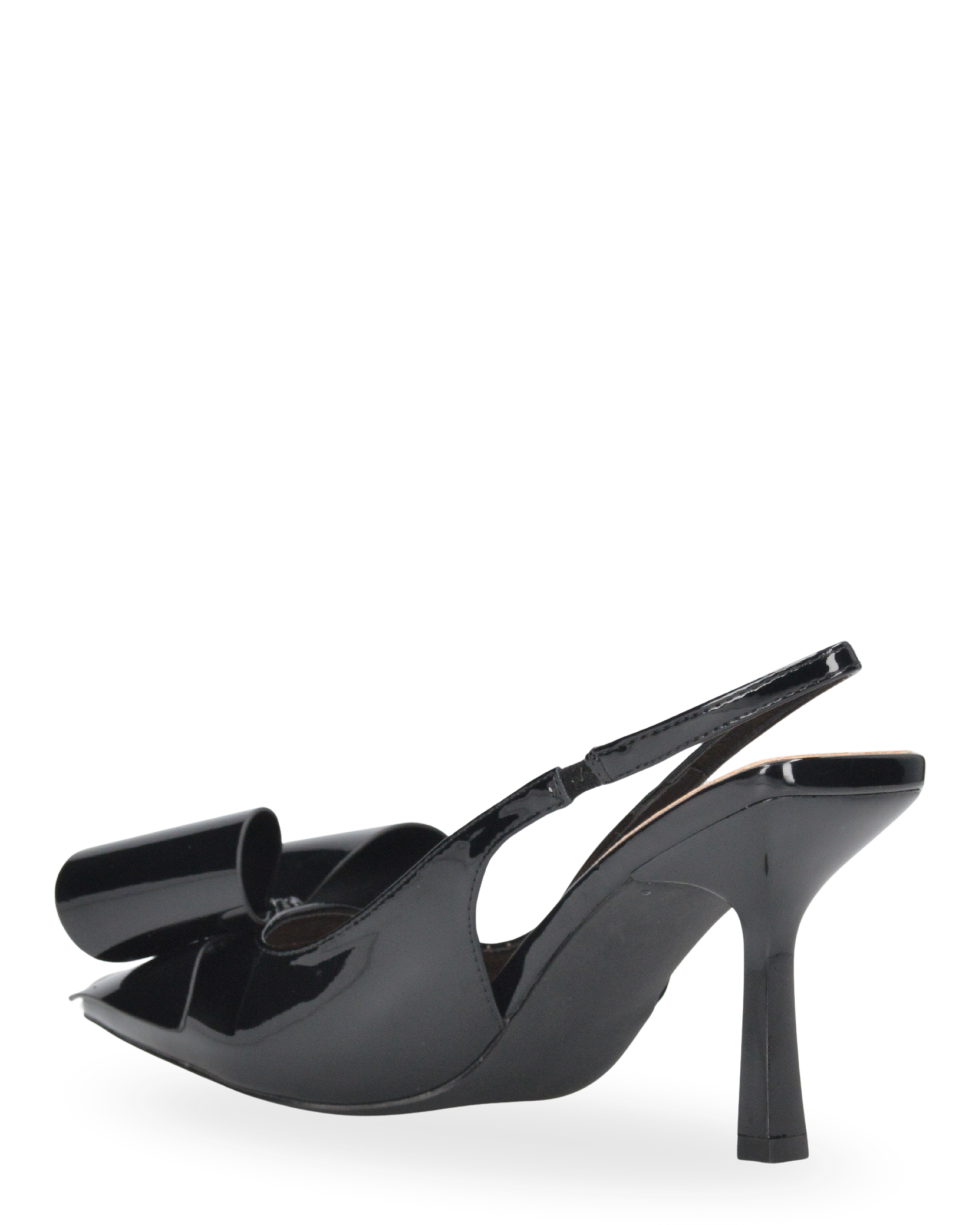 WELLY  - décolleté nero con cinturino regolabile e fiocco