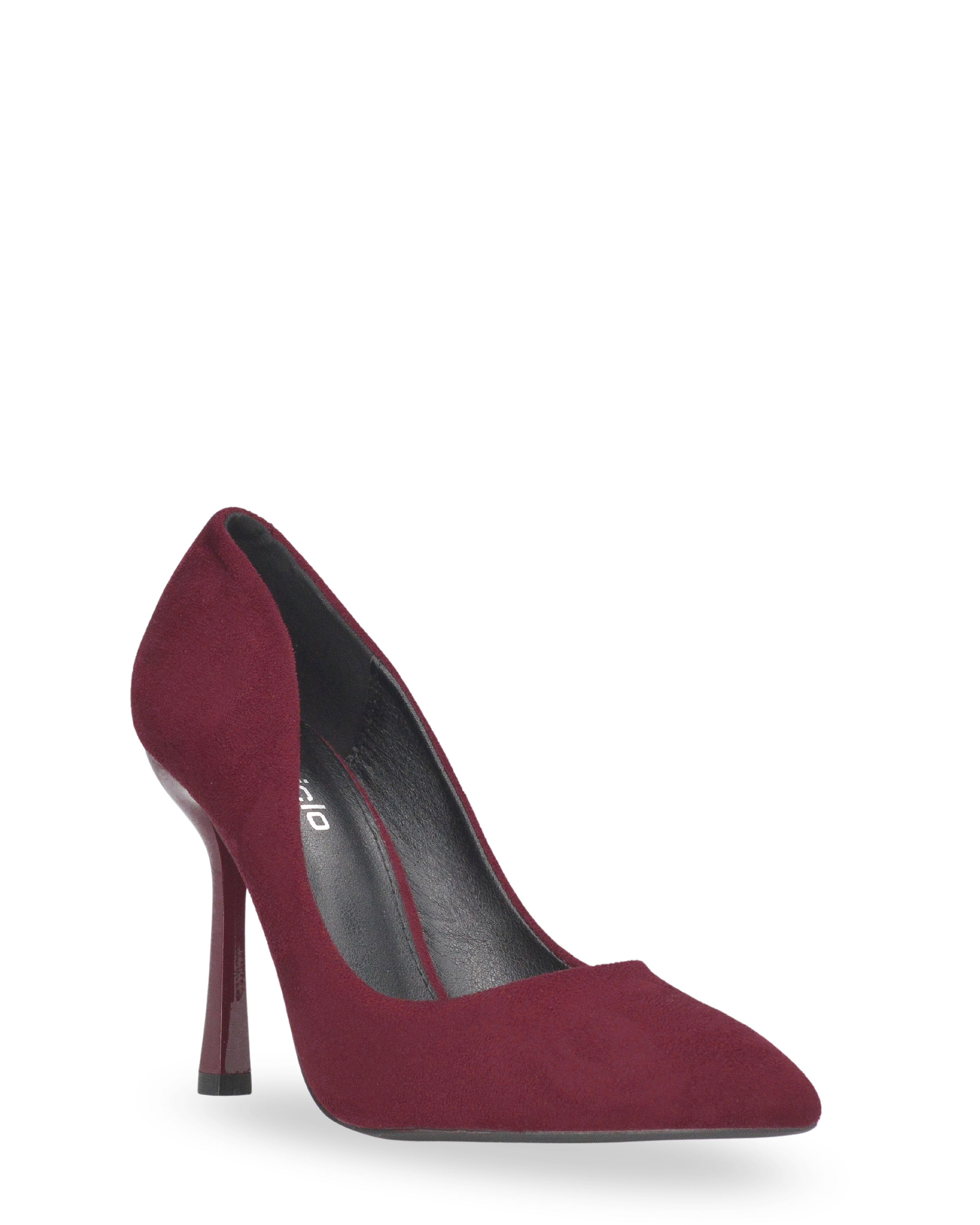 SAGE - décolleté nero in burgundy con tacco a spillo