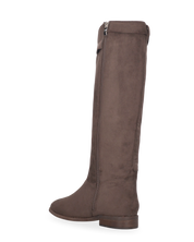 SIMIE - stivale alto in camoscio marrone imbottito all interno