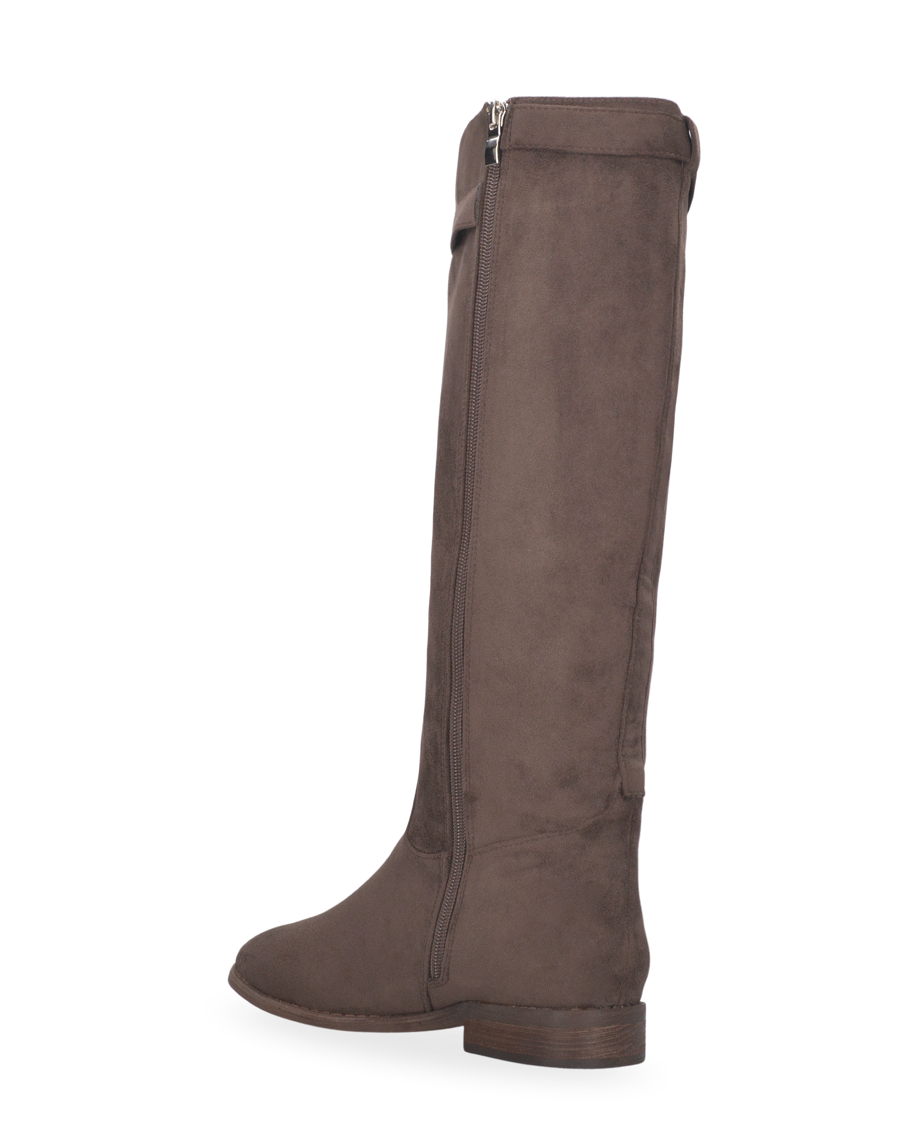 SIMIE - stivale alto in camoscio marrone imbottito all interno